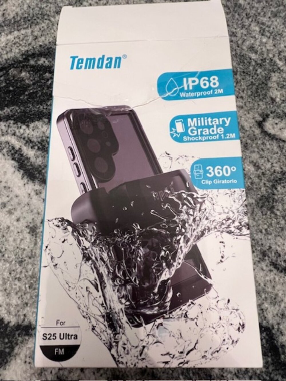 TEMDAN phone case for Samsung Galaxy S23 Ultra. Waterproof holster w/ belt clip